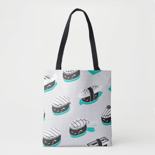 Nahtloses Muster mit Nigiri-Sushi Tasche (Vorderseite)