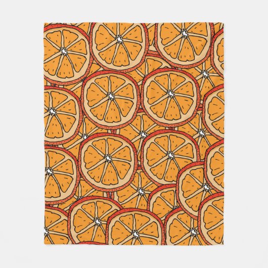Nahtloses Muster mit Orange. Endlose Textur Fleecedecke (Vorderseite)