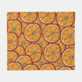 Nahtloses Muster mit Orange. Endlose Textur Fleecedecke (Vorderseite (Horizontal))