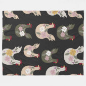 Nahtloses Muster mit Osterhühnern und anderen Fleecedecke (Vorderseite (Horizontal))