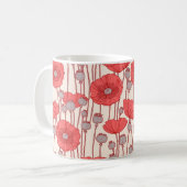 Nahtloses Muster mit Pappchen. Kaffeetasse (Vorderseite Links)