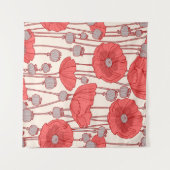 Nahtloses Muster mit Pappchen. Wandteppich (Vorderseite (Horizontal))