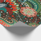 Nahtloses Muster mit Pisley-Elementen Geschenkpapier (Ecke)