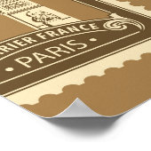 nahtloses Muster mit Porto-Briefmarke zum Thema Poster (Ecke)