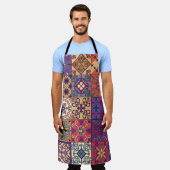 Nahtloses Muster mit portugiesischen Fliesen in Ta Schürze (Getragen)