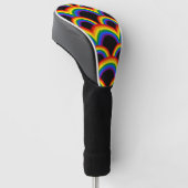 Nahtloses Muster mit Regenbogenhaube Golf Headcover (angewinkelt)