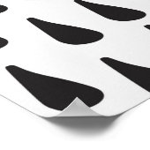 Nahtloses Muster mit Regentropfen in schwarz auf C Poster (Ecke)