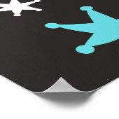 Nahtloses Muster mit Revolvern, Cowboyhütten und s Poster (Ecke)