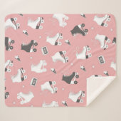 Nahtloses Muster mit Rollen-Skaten und Kassetten t Sherpadecke (Vorderseite (Horizontal))