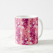 Nahtloses Muster mit rosa blühenden Rose Kaffeetasse (VorderseiteRechts)