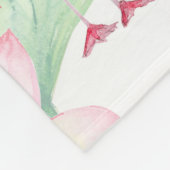 Nahtloses Muster mit rosa Flamingo Fleecedecke (Ecke)