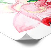 Nahtloses Muster mit rosa Flamingo Poster (Ecke)