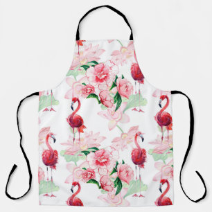 Nahtloses Muster mit rosa Flamingo Schürze