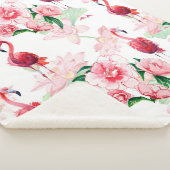 Nahtloses Muster mit rosa Flamingo Sherpadecke (3/4)