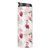 Nahtloses Muster mit rosa Flamingo Thermosbecher (Nach rechts gedreht)
