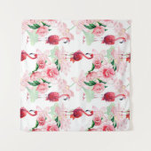 Nahtloses Muster mit rosa Flamingo Wandteppich (Vorderseite (Horizontal))