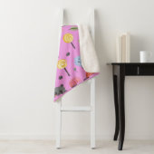 Nahtloses Muster mit rosa niedlichen Tieren Sherpadecke (Beispiel)