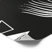 Nahtloses Muster mit roten Füchsen auf dunklem Hin Poster (Ecke)