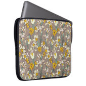 Nahtloses Muster mit schönen Reisen und Narzissen Laptopschutzhülle (Vorne Rechts)