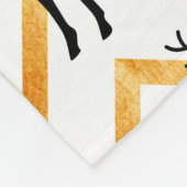 Nahtloses Muster mit schwarzem Hirsch und goldener Fleecedecke (Ecke)