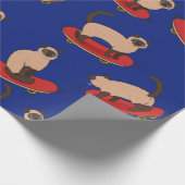 Nahtloses Muster mit siamesischen Katzen auf Skate Geschenkpapier (Ecke)