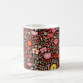 Nahtloses Muster mit Sonnenblumen, Tulpen Kaffeetasse (Mittel)