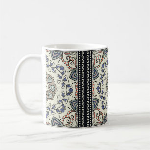 Nahtloses Muster mit Stammes-Mandala Kaffeetasse
