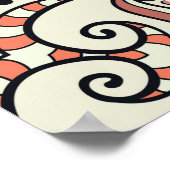 Nahtloses Muster mit Stammes-Mandala Poster (Ecke)