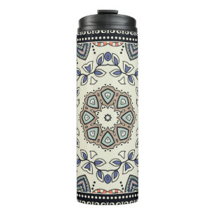 Nahtloses Muster mit Stammes-Mandala Thermosbecher