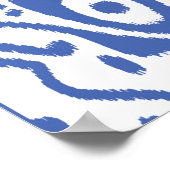 Nahtloses Muster mit Stickerei. Ikat Fabric. Eth Poster (Ecke)