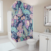 Nahtloses Muster mit stilisierten Blume  Duschvorhang (Beispiel)