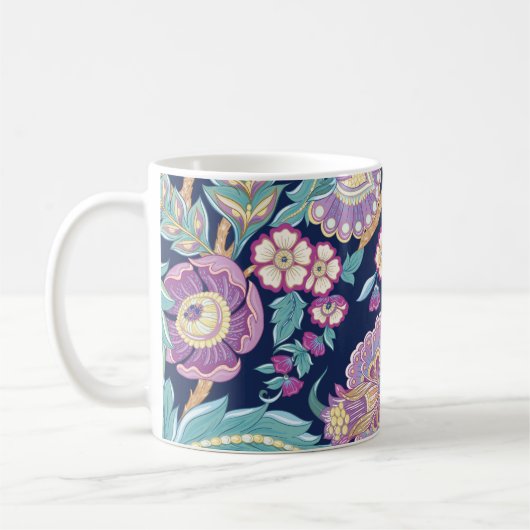 Nahtloses Muster mit stilisierten Blume  Kaffeetasse (Links)