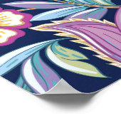 Nahtloses Muster mit stilisierten Blume Poster (Ecke)