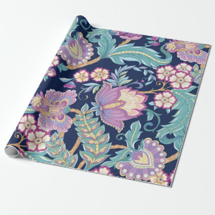 Nahtloses Muster mit stilisierten ornamentalen Blu Geschenkpapier