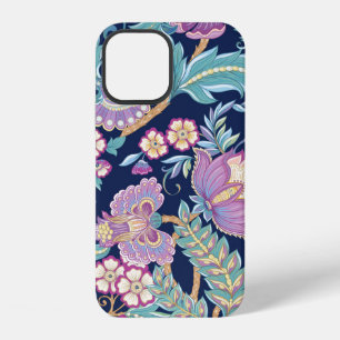 Nahtloses Muster mit stilisierten ornamentalen Blu iPhone 12 Hülle