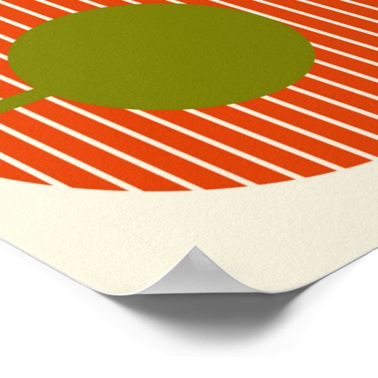 Nahtloses Muster mit stilisierten Vögeln in Retro  Poster (Ecke)