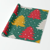 Nahtloses Muster mit stilisierten Weihnachtsgesche Geschenkpapier (Ungerollt)