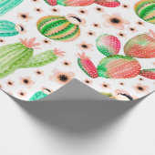 Nahtloses Muster mit Sukkulenten. Kakteen Geschenkpapier (Ecke)