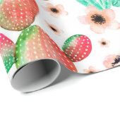 Nahtloses Muster mit Sukkulenten. Kakteen Geschenkpapier (Rolleneckpunkt)