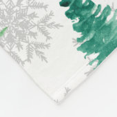 Nahtloses Muster mit Tannenbaum und Schneeflocken. Fleecedecke (Ecke)