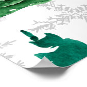 Nahtloses Muster mit Tannenbaum und Schneeflocken. Poster (Ecke)