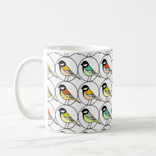 Nahtloses Muster mit Tittmousen Kaffeetasse