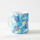 Nahtloses Muster mit tropischem Motiv Kaffeetasse (Vorderseite Links)