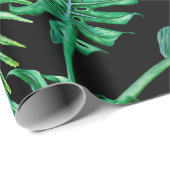 Nahtloses Muster mit tropischen Blätter auf einer  Geschenkpapier (Rolleneckpunkt)