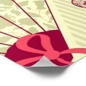 Nahtloses Muster mit Ventilatoren. Poster (Ecke)