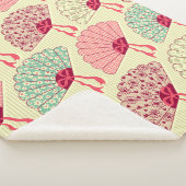 Nahtloses Muster mit Ventilatoren.  Sherpadecke (3/4)