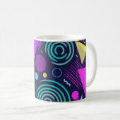 Nahtloses Muster mit verschiedenen Arten geometris Kaffeetasse (VorderseiteRechts)