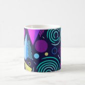 Nahtloses Muster mit verschiedenen Arten geometris Kaffeetasse (Mittel)