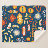 Nahtloses Muster mit verschiedenen Arten von Mikro Sherpadecke (Vorderseite (Horizontal))