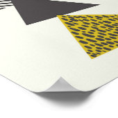 Nahtloses Muster mit verschiedenen Dreiecken in Re Poster (Ecke)